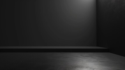 Flat Black. Abstraction in Minimalist Style with Copy Space on Posh Wall Illustration