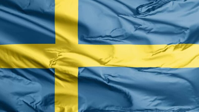 waving flag of sweeden