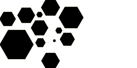 Vector hexagon banner design background with hexagon pattern. Digital futuristic banner technology concept background. Design for science, banner, medicine or technology background