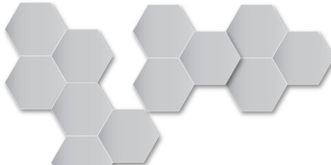 Vector hexagon banner design background with hexagon pattern. Digital futuristic banner technology concept background. Design for science, banner, medicine or technology background