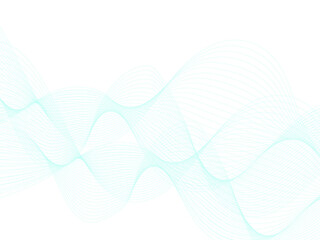 Abstract blue background with technology business wave lines. Digital future technology concept wave curve lines. Frequency sound wave line background. Science, banner, business, poster, template