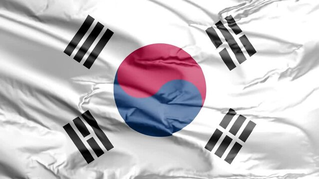 waving flag of south korea