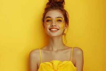 Fototapeta premium Beauty portrait of a happy young woman