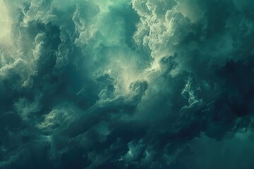 Fototapeta premium Background Cloud. Spectacular Abstract Thunderstorm Sky with Ominous Dark Clouds