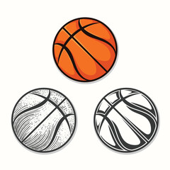 Basketball bundle set vector design