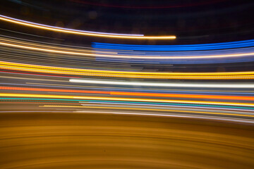 City Light Trails in Urban Night: Dynamic Long Exposure
