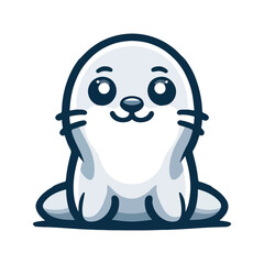 Obraz premium cute icon character seal