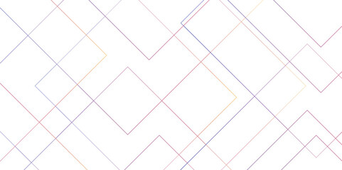 Abstract minimal geometric white and gray light design background. Thin linear square diamond shape and rectangle. Futuristic modern technology background. 