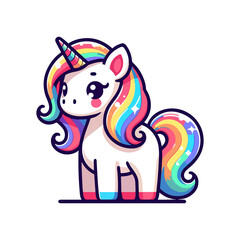 cute icon character unicorn