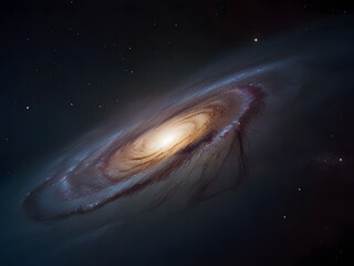 Fototapeta premium view of galaxy in dark space