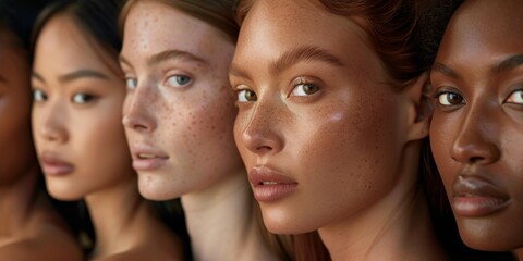 Obraz premium Diverse Group of Women With Different Skin Tones