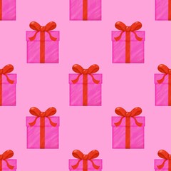 seamless pattern with gift boxes