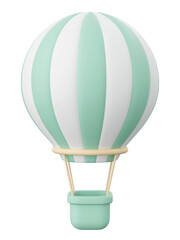 Balloon, 3d illustration of travel equipments