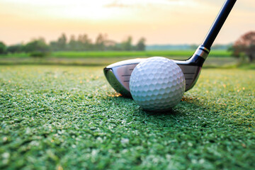 Golf has grass and sunshine.