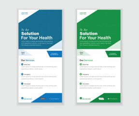 Medical Roll-Up Or Dl Flyer And Rack Card Design Template For Your Business