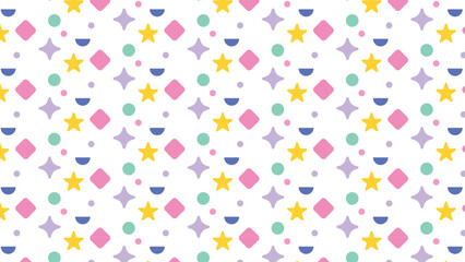 Colorful Confetti Seamless Pattern Background