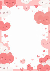 pink background with hearts