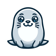 Fototapeta premium cute icon character seal