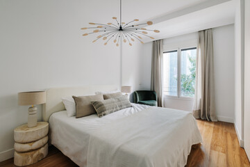 Cozy and bright room with minimalist style