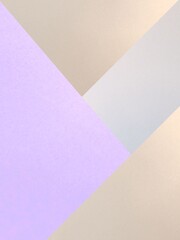 Stylish abstract geometric diagonal wide stripe pattern silver grey pastel purple soft beige coffee latte gold hue decorative background texture 