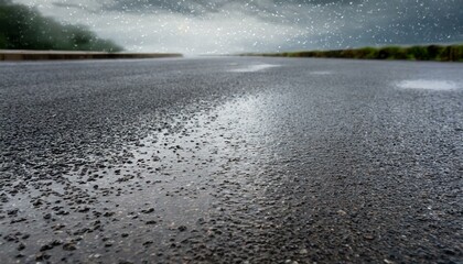 photograph of wet asphalt