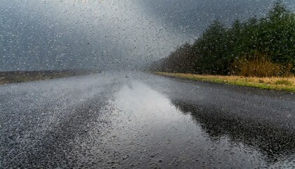 photograph of wet asphalt