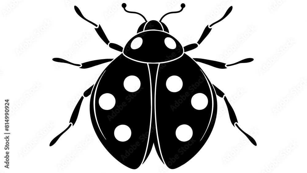 Sticker ladybug and svg file