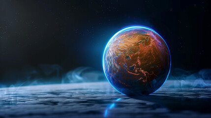Abstract planet, concept photography on environmental theme