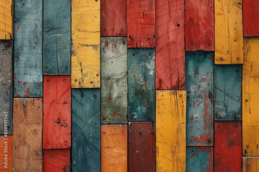Poster dynamic abstract interpretation of basque txalaparta, with its wooden planks represented as staggere