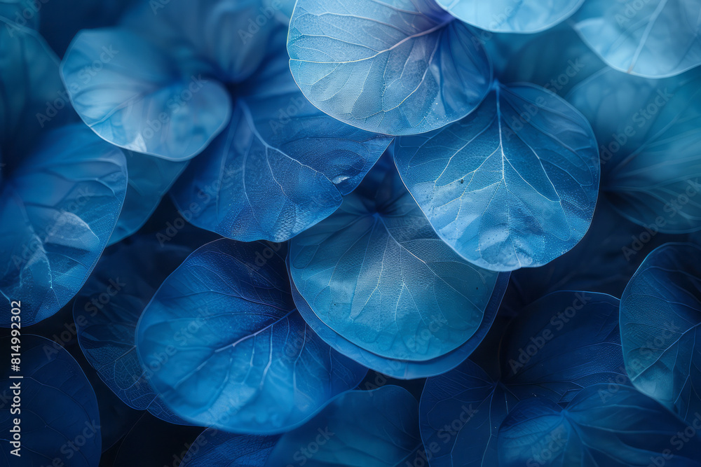 Fototapete a series of overlapping, translucent circles in shades of blue, creating a visual representation of 