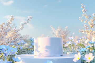 Water drops on a pastel-colored background decorate the natural beauty podium backdrop for a product presentation.. Beautiful simple AI generated image in 4K, unique.