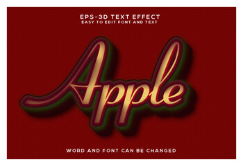 Apple 3d colorful text effect