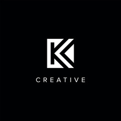 CK KC Alphabet Letter logo design. Initial Vector symbol.