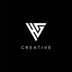 HG GH Alphabet Letter logo design. Initial Vector symbol.