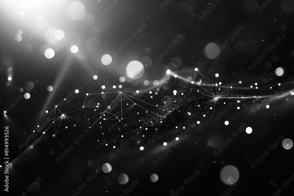 Fototapete minimalist lines and dots that gradually become more complex and intertwined, illustrating the build