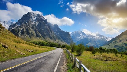 Naklejka premium road in the mountains
