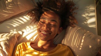A Woman Relaxing in Sunlight