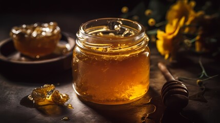 **A jar of sweet-smelling honey-infused face mask