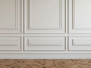 Naklejka premium White wall paneling. 3d render