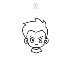 game character Icon symbol vector illustration isolated on white background