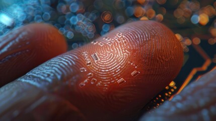 Innovative Biometric Technology: Micro Computer Chip on Fingertip