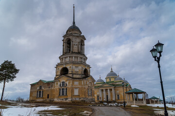 March 22, 2024. Russia. Tver region. The Church of the Savior in the city of Staritsa.