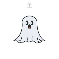 Ghost Icon symbol vector illustration isolated on white background