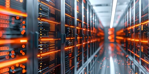 Supercomputers at Their Most Vibrant and Efficient. Concept High-Performance Computing, Advanced Technology, Supercomputer Design, Cutting-Edge Innovation, Energy-Efficient Systems