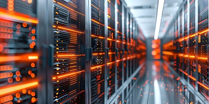 Supercomputers at Their Most Vibrant and Efficient. Concept High-Performance Computing, Advanced Technology, Supercomputer Design, Cutting-Edge Innovation, Energy-Efficient Systems