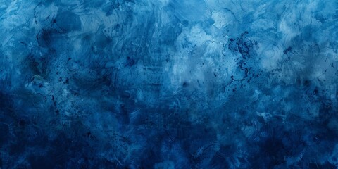 Abstract painting with shades of blue and textures