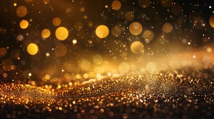 Naklejka premium Glitter lights adorn a grunge background, offering a twinkling abstract aesthetic.