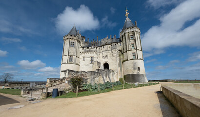 Fototapeta premium Renaissance castle of Saumur, France.