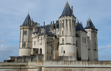 Fototapeta premium Renaissance castle of Saumur, France.