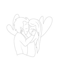 valentine coloring book page for kids and adults coloring book page black and white